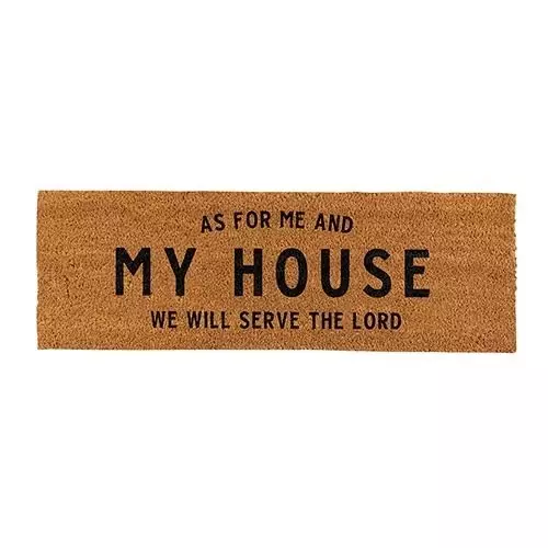 Coir Doormat-As For Me And My House (30" x 10")