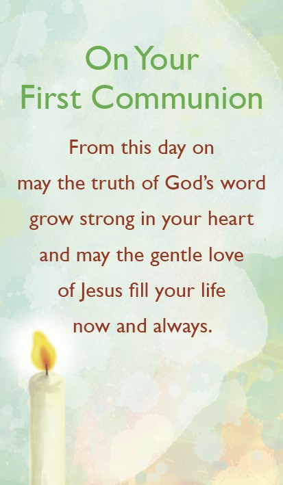 On Your First Communion Prayer Card On Your First Communion Prayer Card