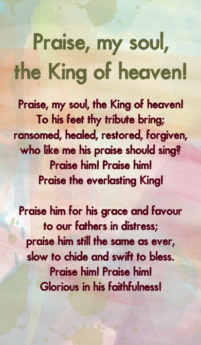 Praise My Soul Hymn Card