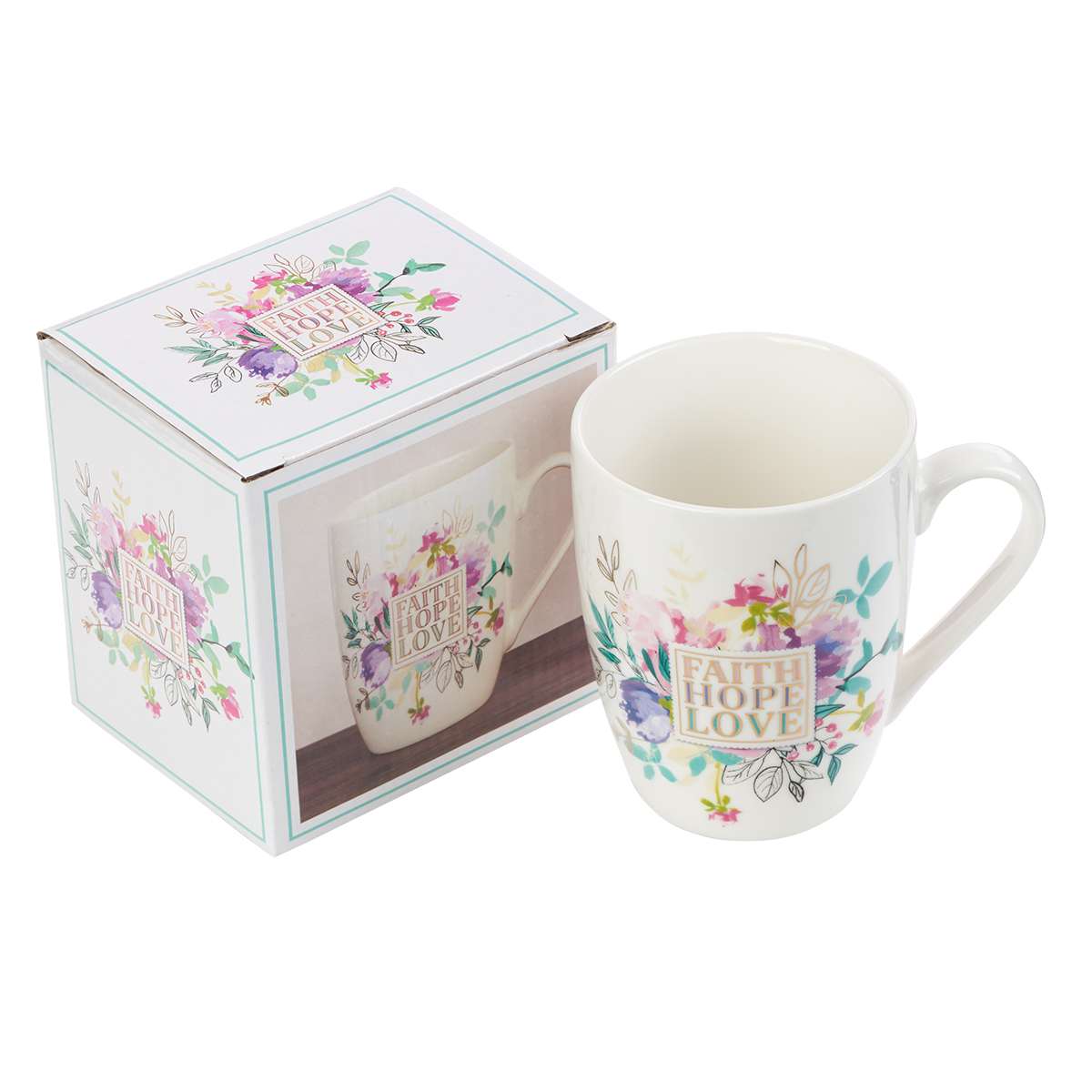 Cottage Garden Carillon Portagioie In Legno Burlwood - Con Scritta Faith, Hope & Love E Musica Amazing Grace - Inserisci Tua Foto 10x15