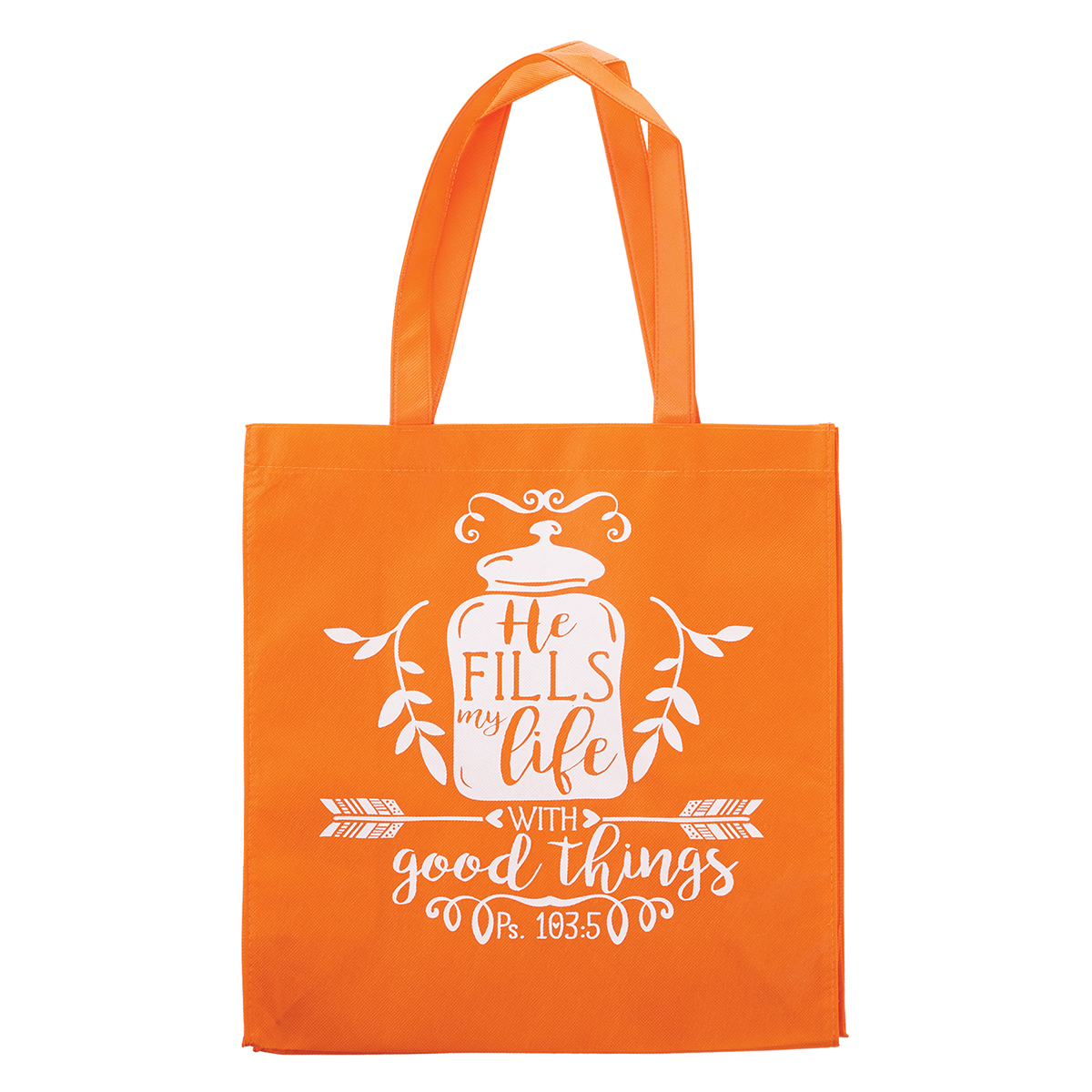 He Fills My Life Tote Bag - Psalm 103:5 | Free Delivery when you spend £10 @ www.speedy25.com