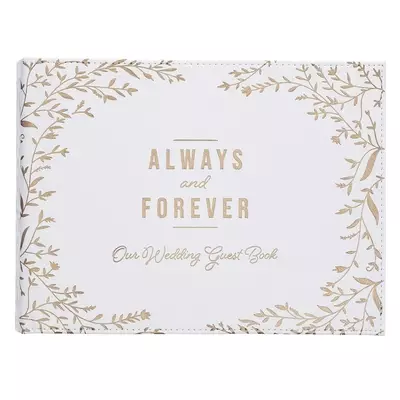 Guest Book White/Gold Always & Forever