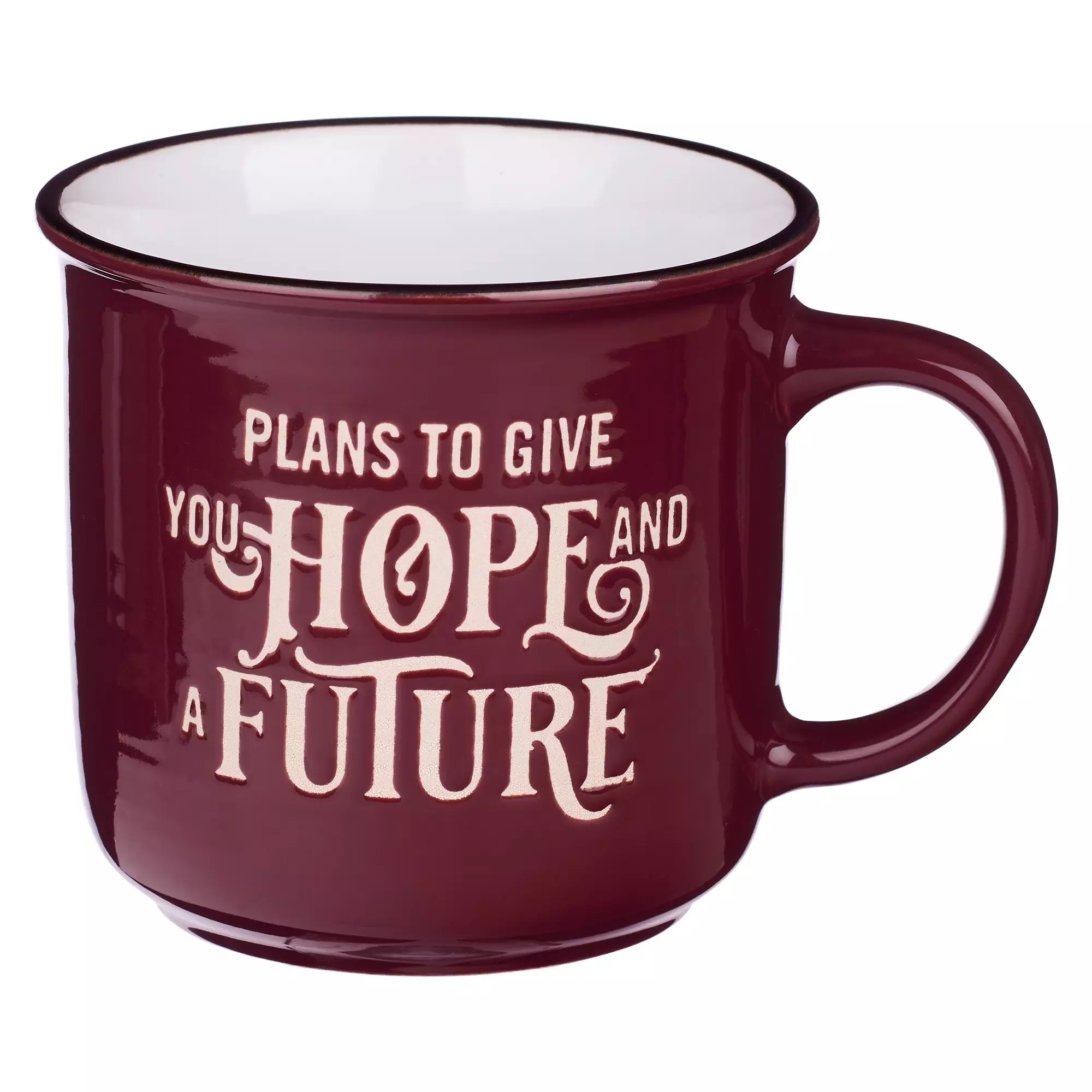 Mug Camp Burgundy/White Hope & a Future Jer. 29:11
