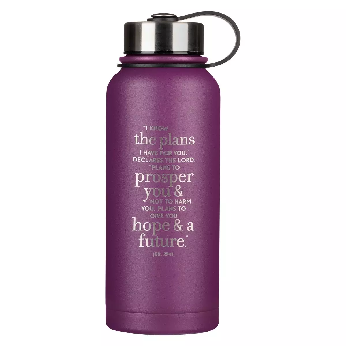 Water Bottle SS Lilac I Know the Plans Jer. 29:11