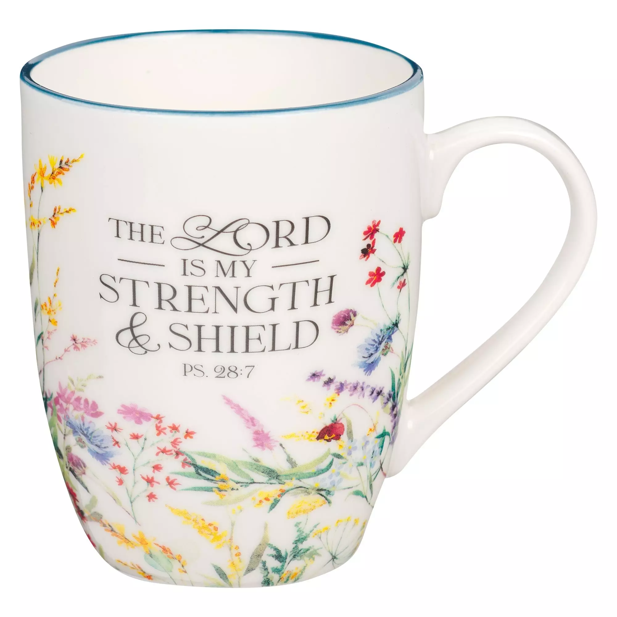 Mug Multi-Floral Lord is my Strength Ps. 28:7