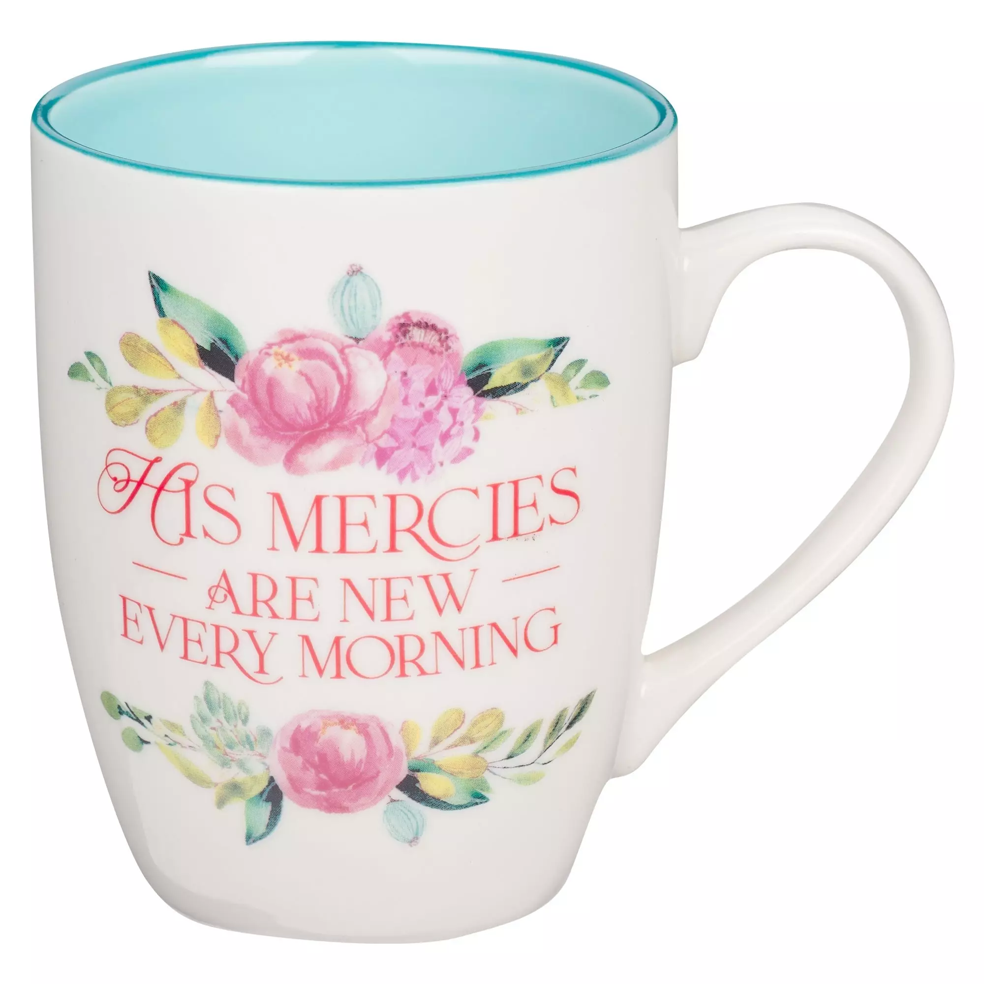 Mug Pink Floral Mercies are New Lam. 3:22-23