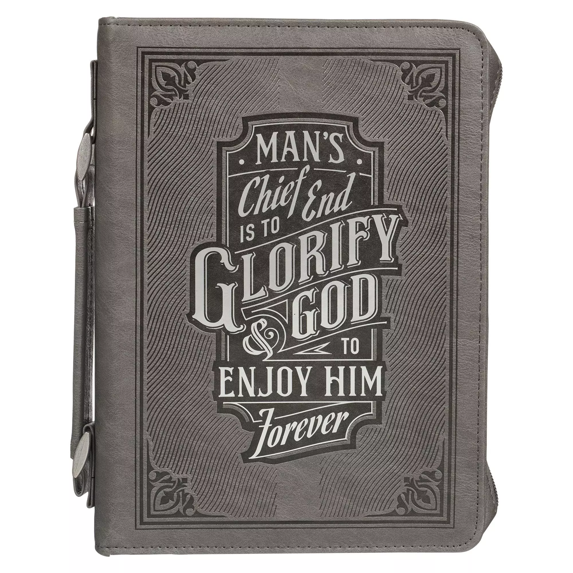 Bible Cover Classic Gray Glorify God