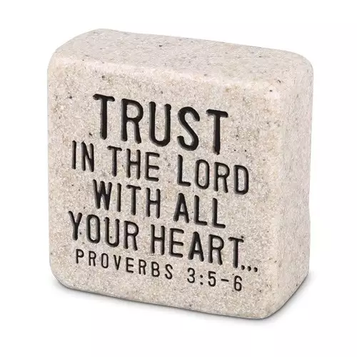 Plaque-Scripture Stone-Trust (#40708)