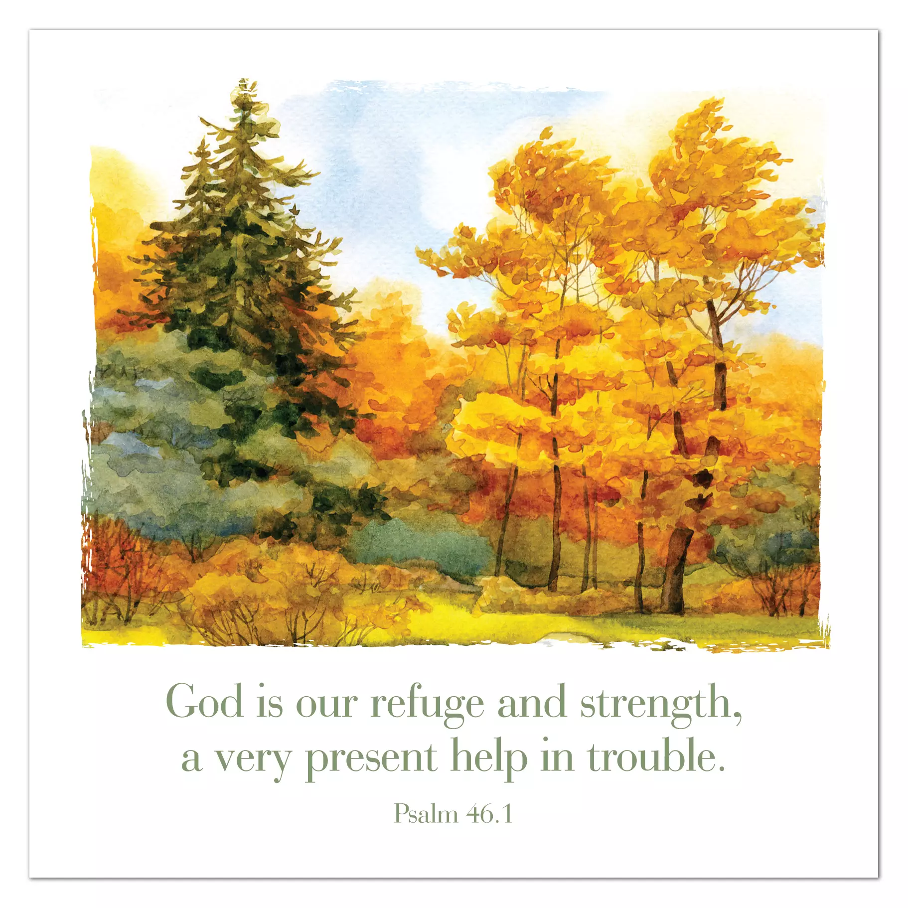 Greetings Cards: 'God is our refuge...' Ps. 46.1