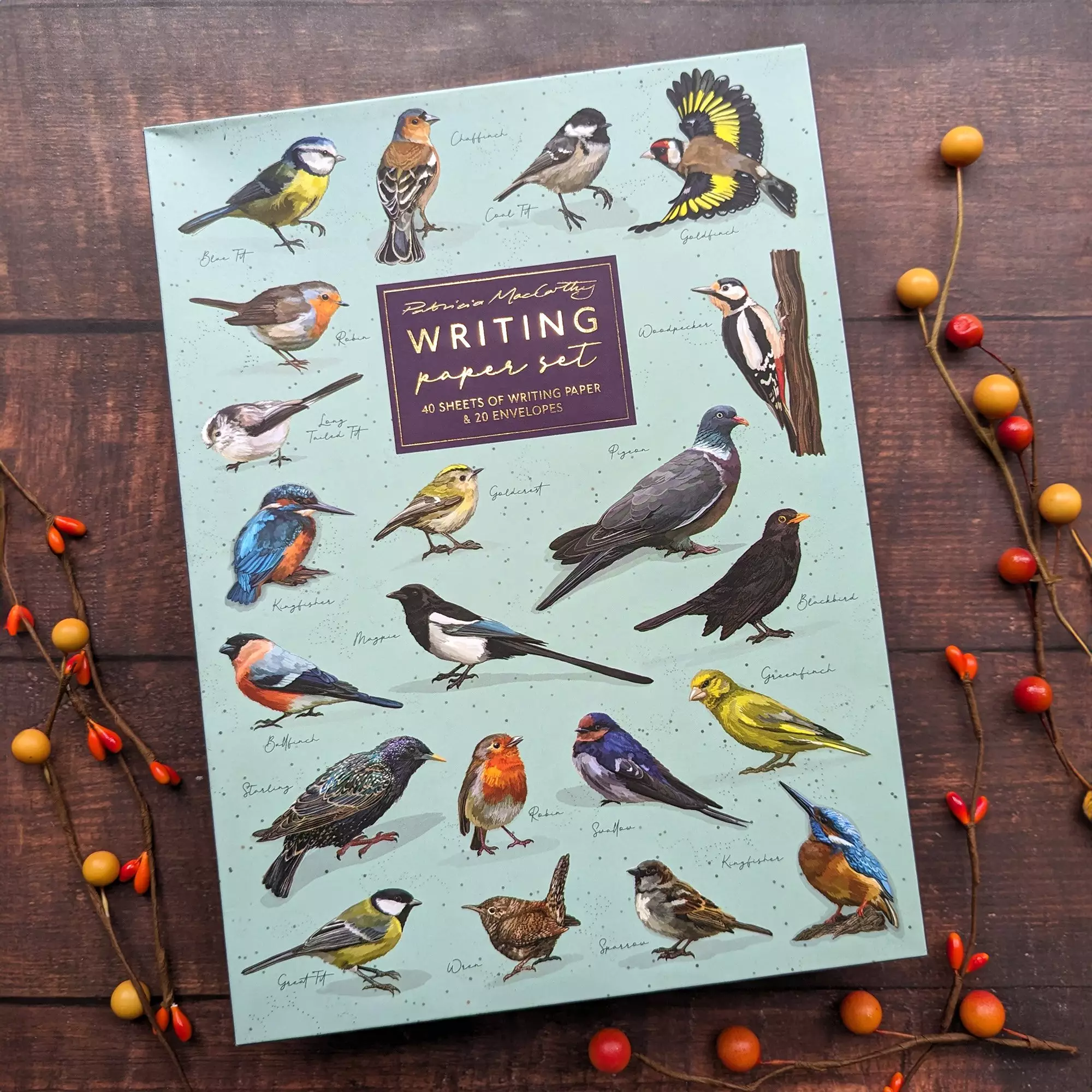 Foldover Writing Paper Set - Patricia Maccarthy Birds