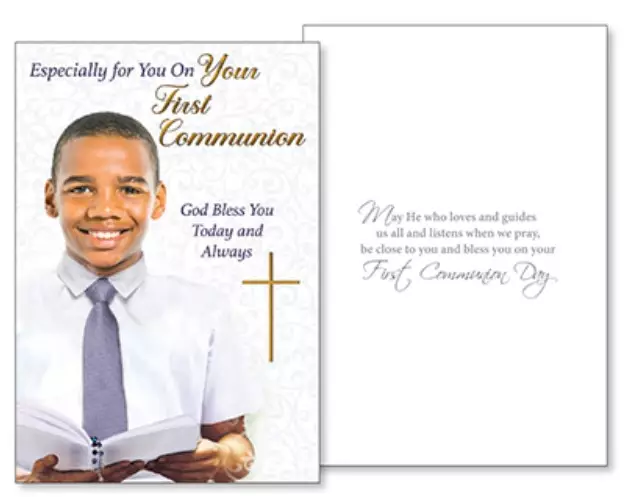 Praying Boy Communion Card