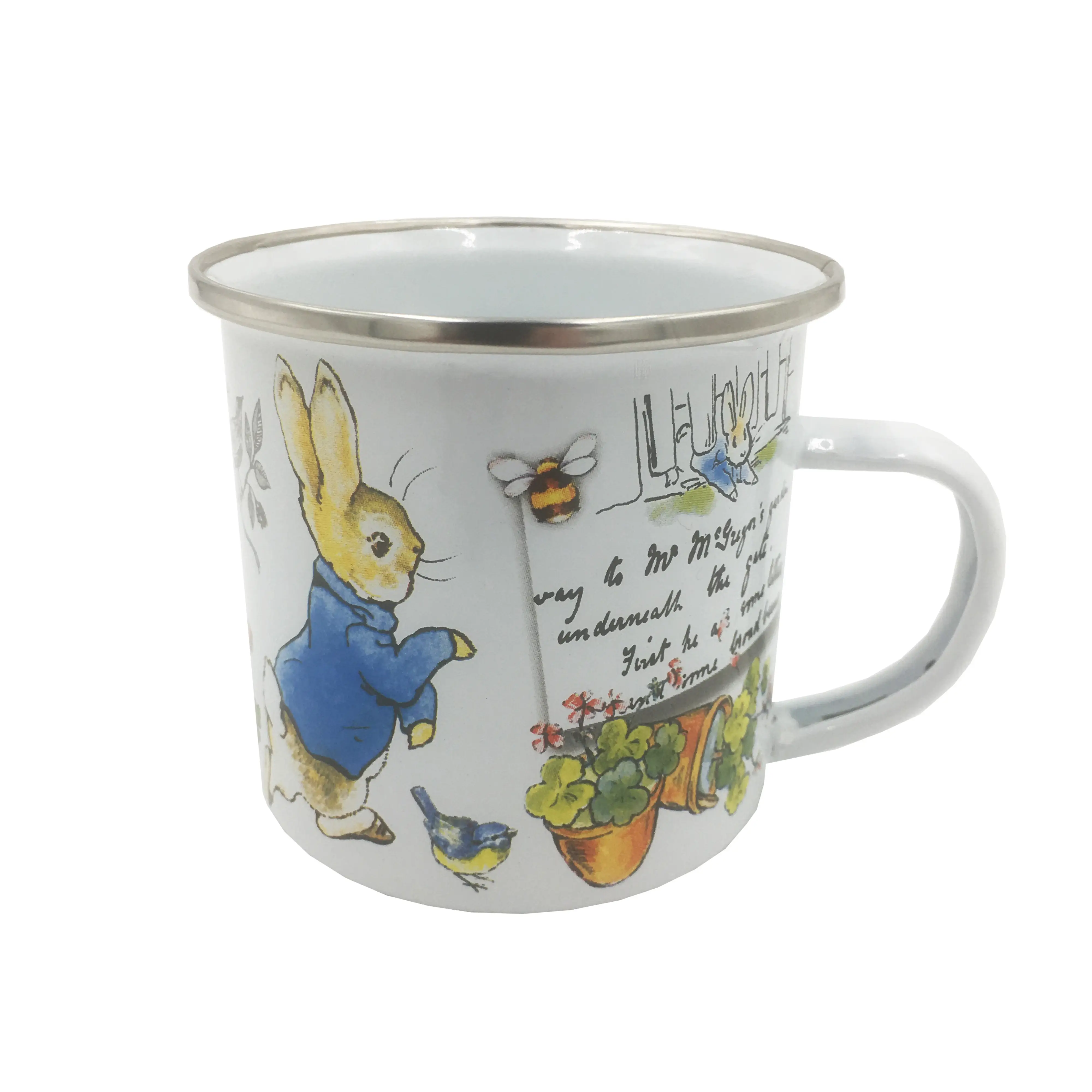 Peter Rabbit Pin Up Enamel Mug