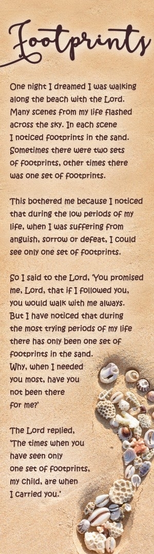 Footprints Bookmark (Pack of 10): Free Delivery at Eden.co.uk