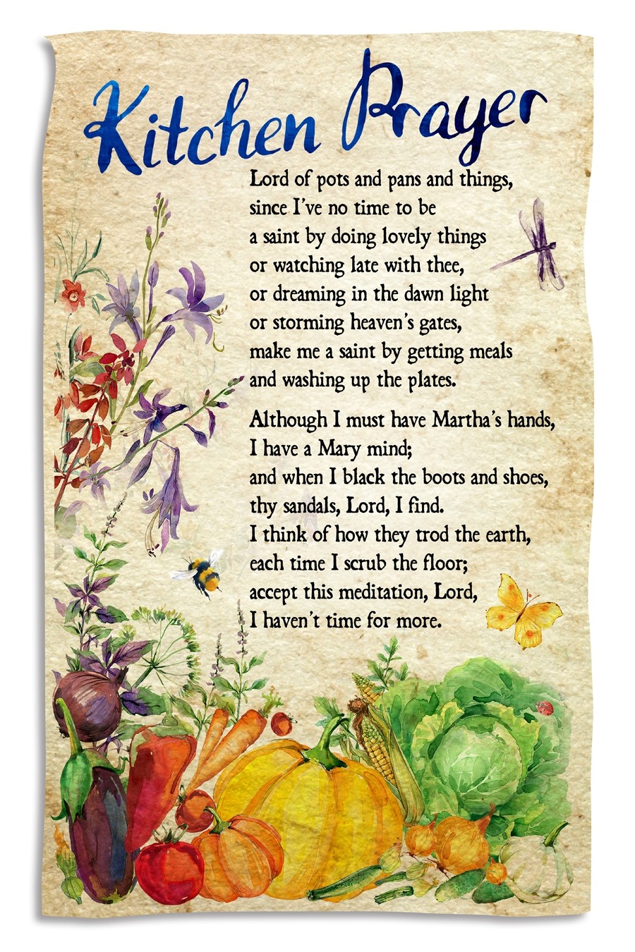 Kitchen Prayer Tea Towel Christian Gifts at Eden.co.uk