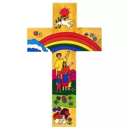 12cm Rainbow Cross