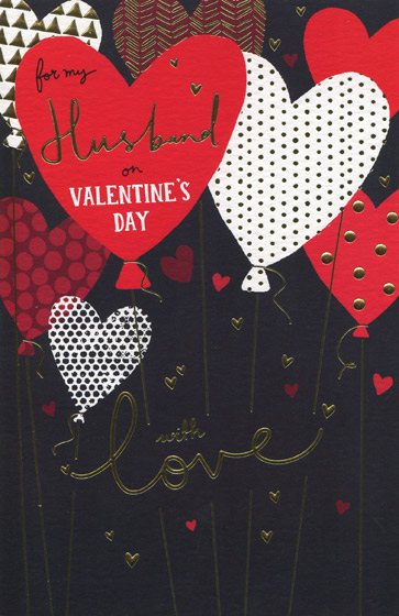 Husband card valentine cards valentines etsy anniversary birthday boyfriend romantic verses verse choose board happy For My Husband On Valentine's Day Single Card | Free Delivery when you