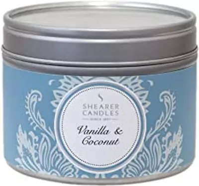 Vanilla & Coconut Silver Tin Candle