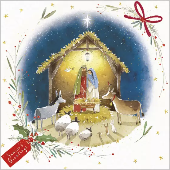 Christmas Cards: Holy Family (Pack of 4)