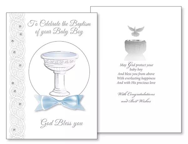 Card/On Your Baptism-Boy/3 Dimensional