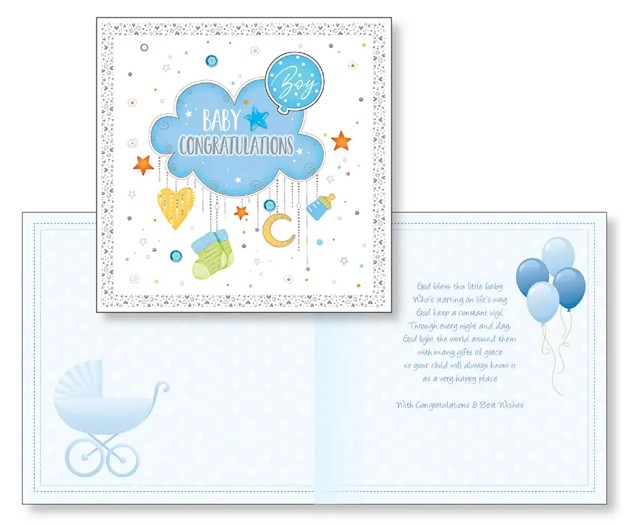 Welcome Little One Boy Disposable Plates - 8 Count Party Plates For Baby Showers & Celebrations - View #7