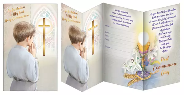 Boy's Communion Invite Card