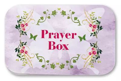 Floral Tin Prayer Box with Memo Pad and Pencil