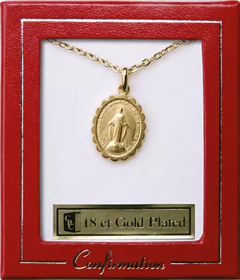 Miraculous 18 Ct. Gold Plated Confirmation Necklet