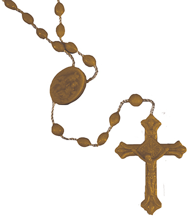 Plastic Rosary - Corded - Brown