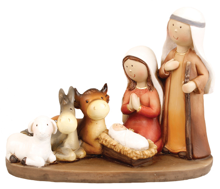 Nativity Set Holy Family Children 5 Figures
