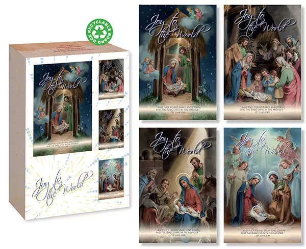 Joy To The World Box of 18 Christmas Cards