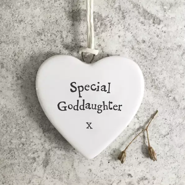 Special Goddaughter Procelain Heart