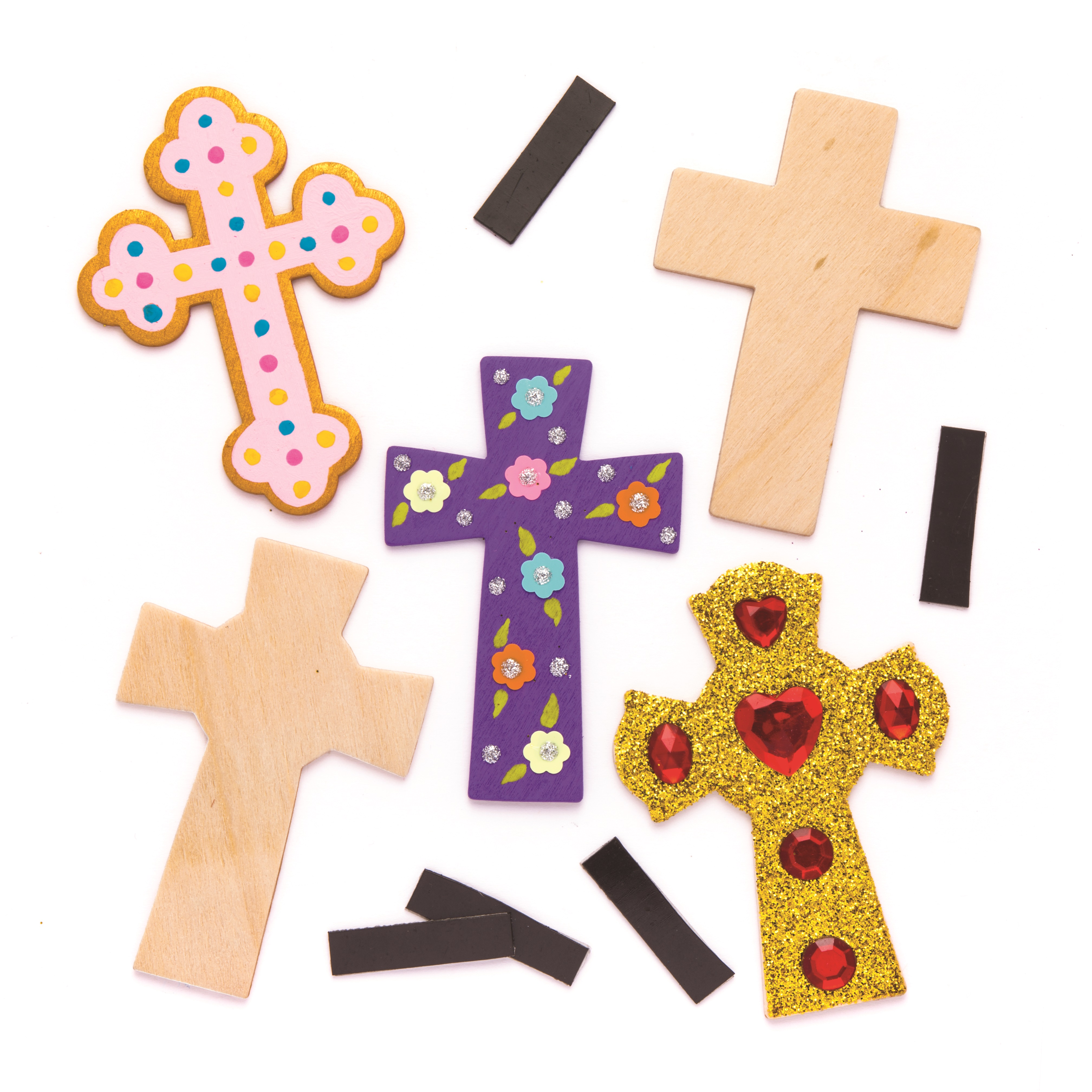 Cross Wooden Magnets - Pack of 10