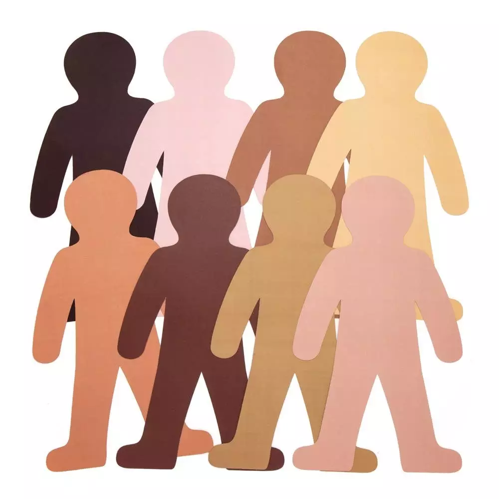 Skin Tone People Cut-Outs - Pack of 56