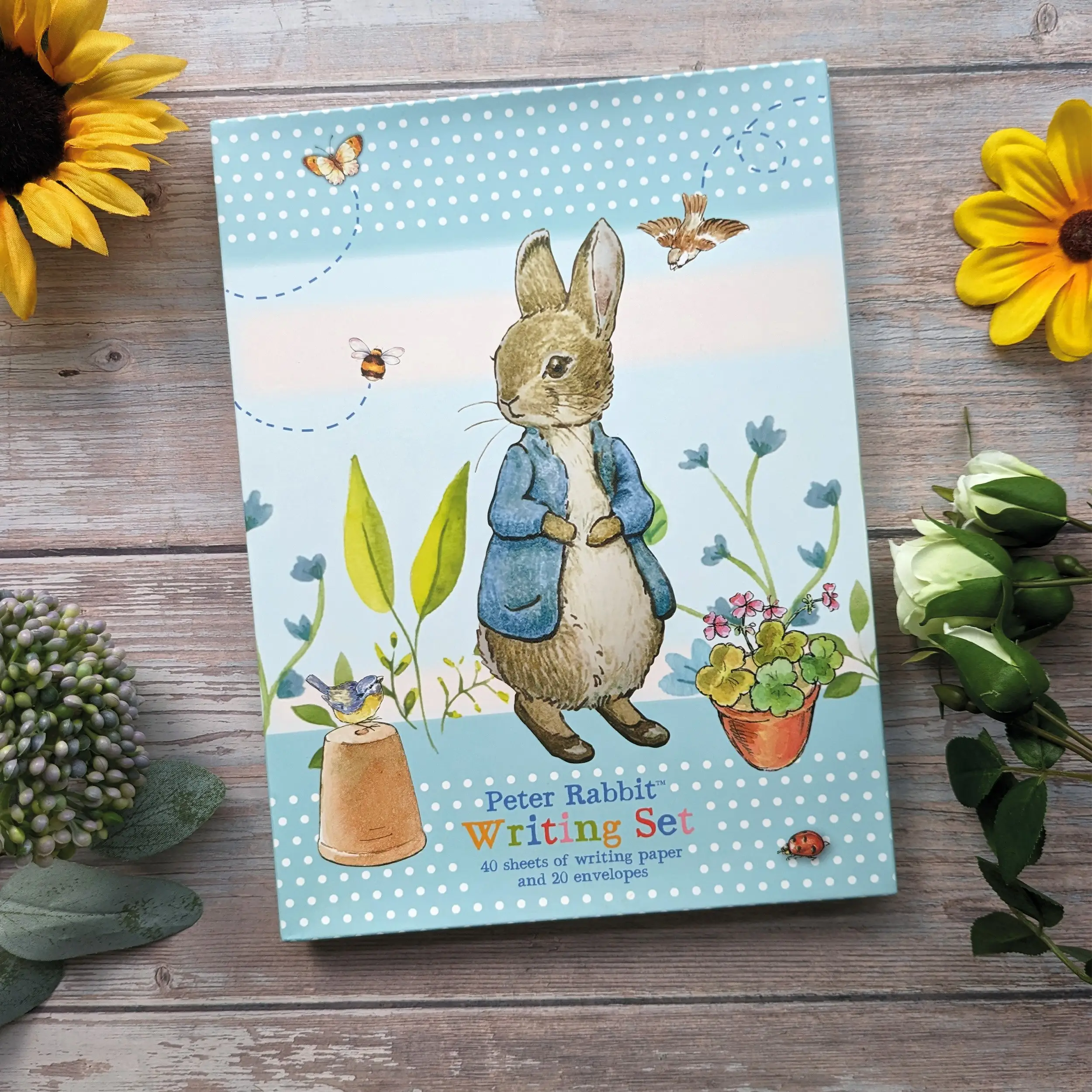 Foldover Writing Paper Set - Peter Rabbit Pastel Stripes: Free Delivery ...