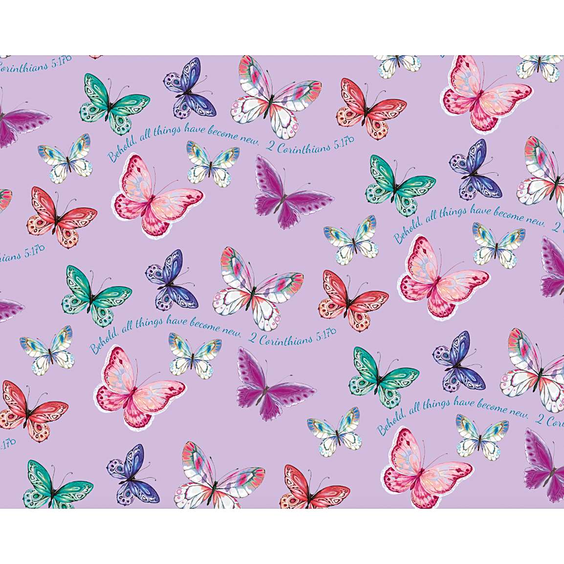 Lilac Butterfly Gift Wrap and Tags Free Delivery when you spend £5