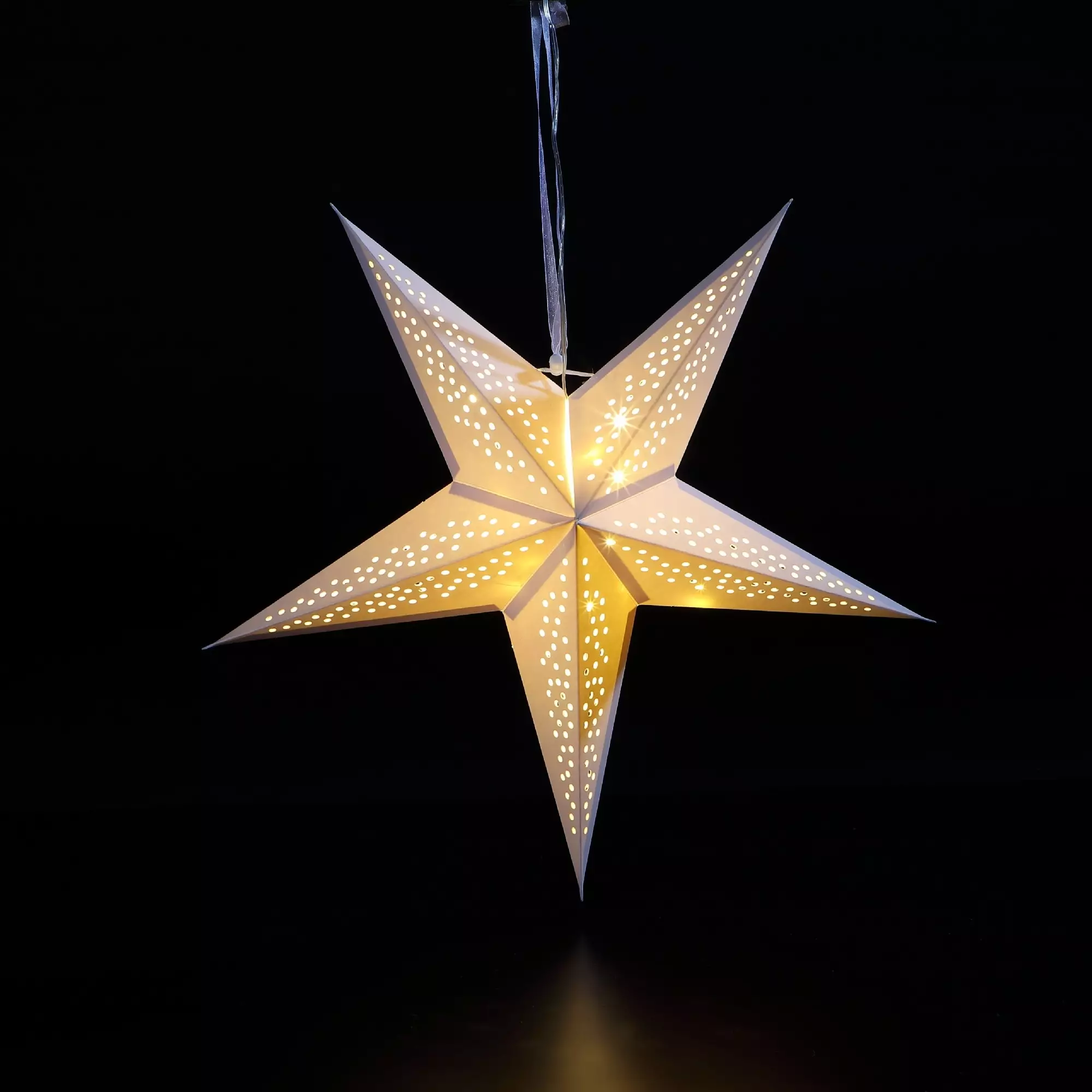 40CM Paper North Star with 15 Warm White LEDS