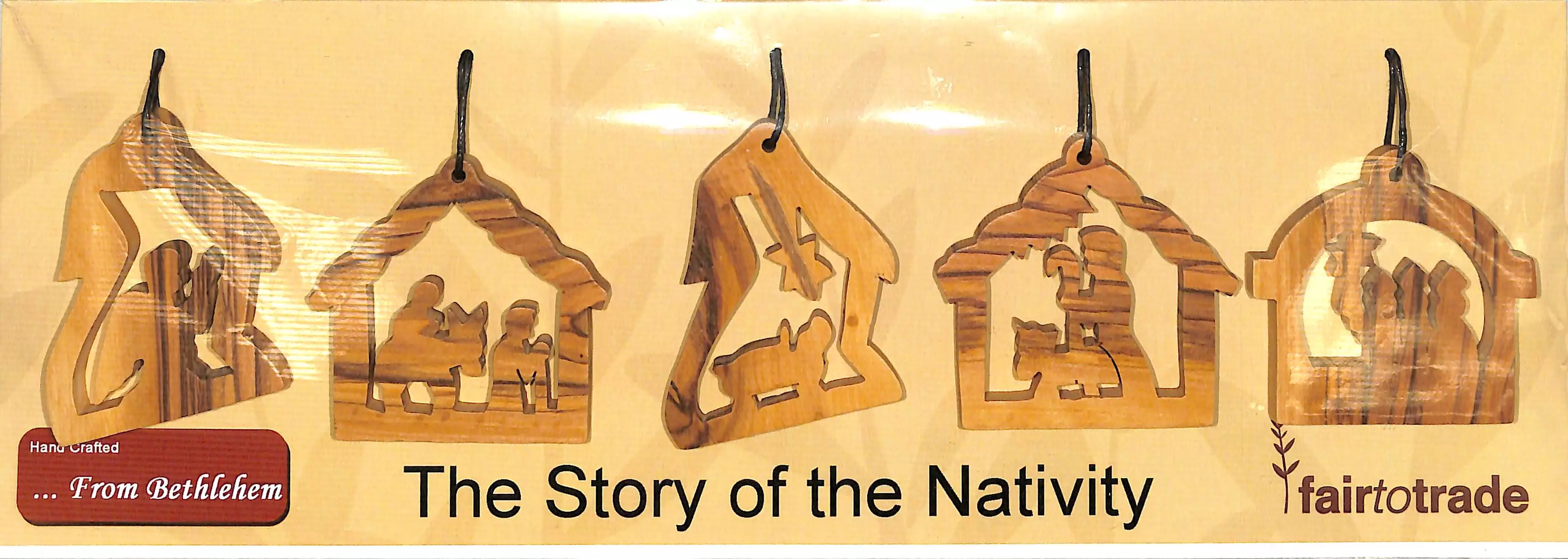 Set of 5 Decorations - Story of the Nativity