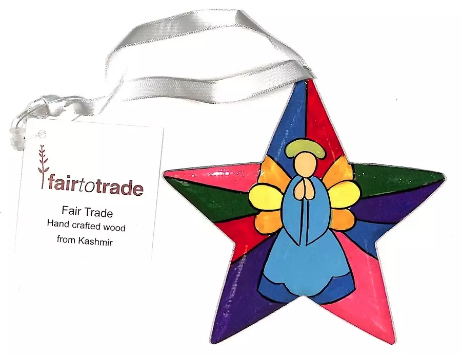 Star Decoration - Stained Glass / Angel design