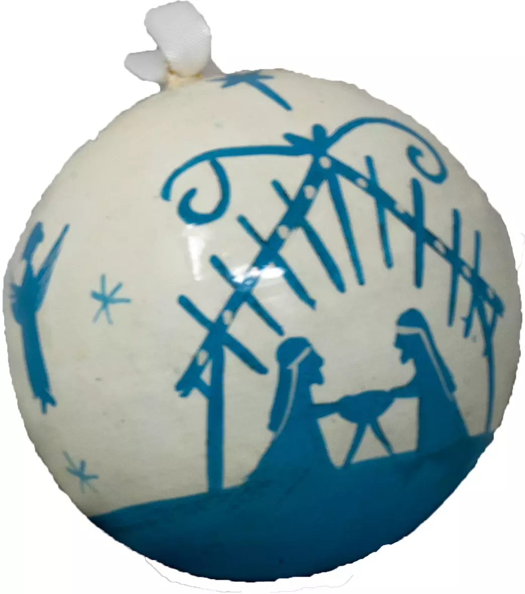 Silhouette Nativity Christmas Bauble