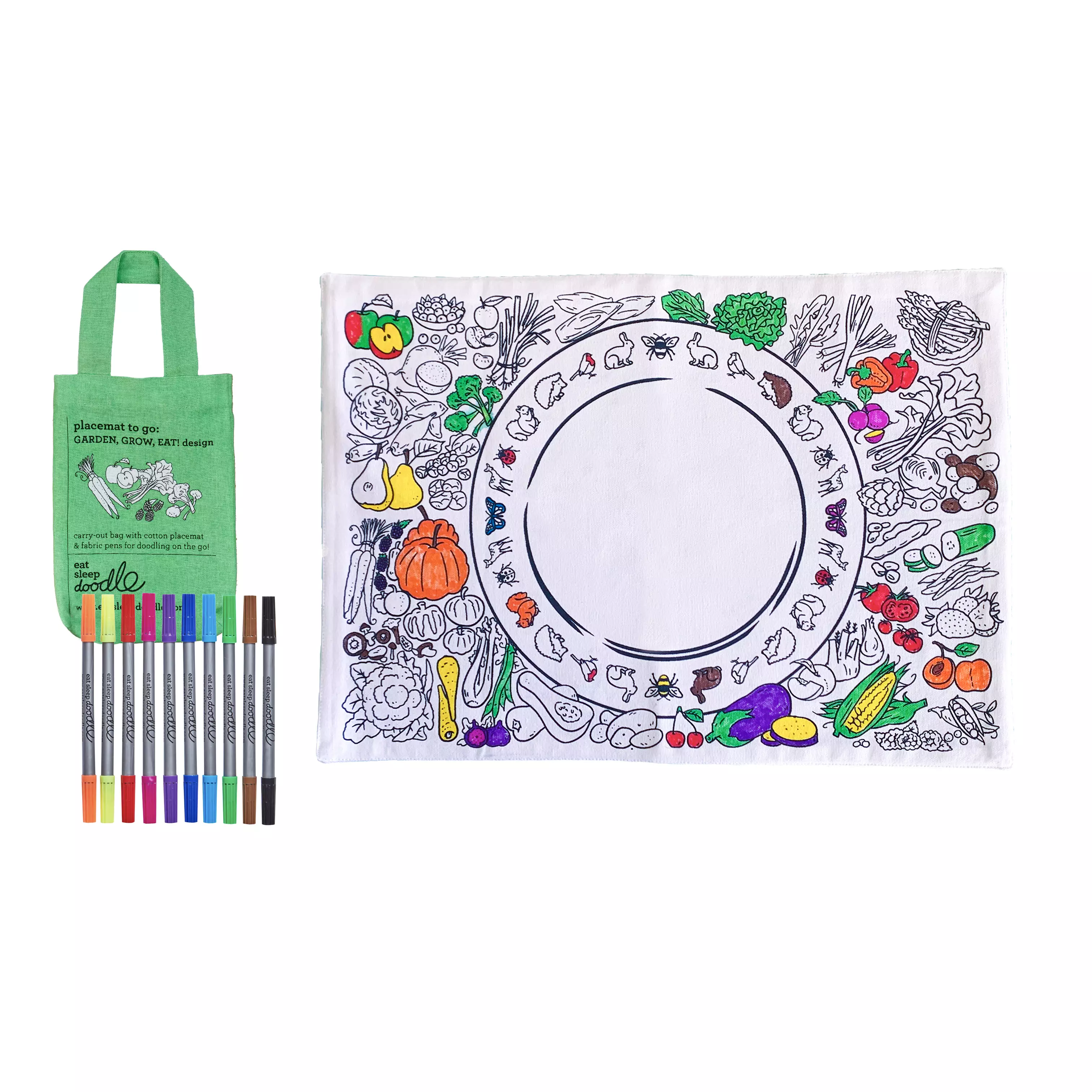 Garden, Grow, Eat! Placemat To Go - Colour In & Learn