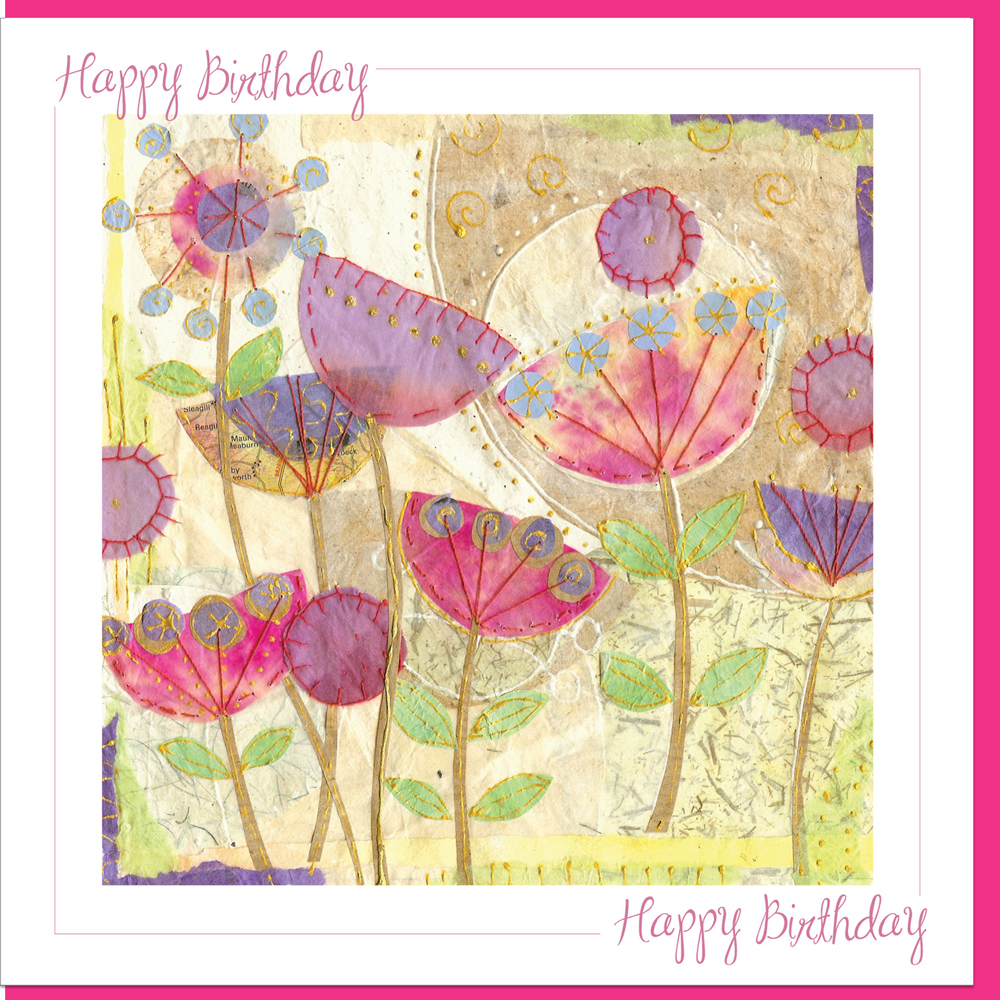 Birthday Poppies Greetings Card