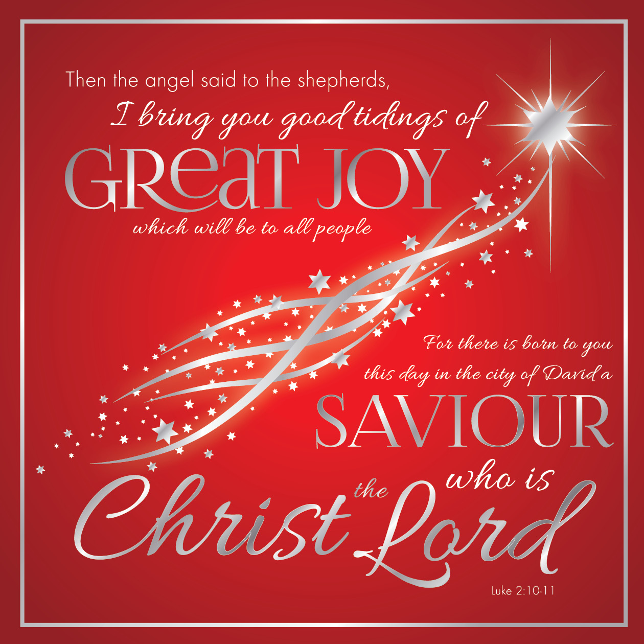 Good Tidings of Great Joy Foil Christmas Cards 5060427976581  Eden