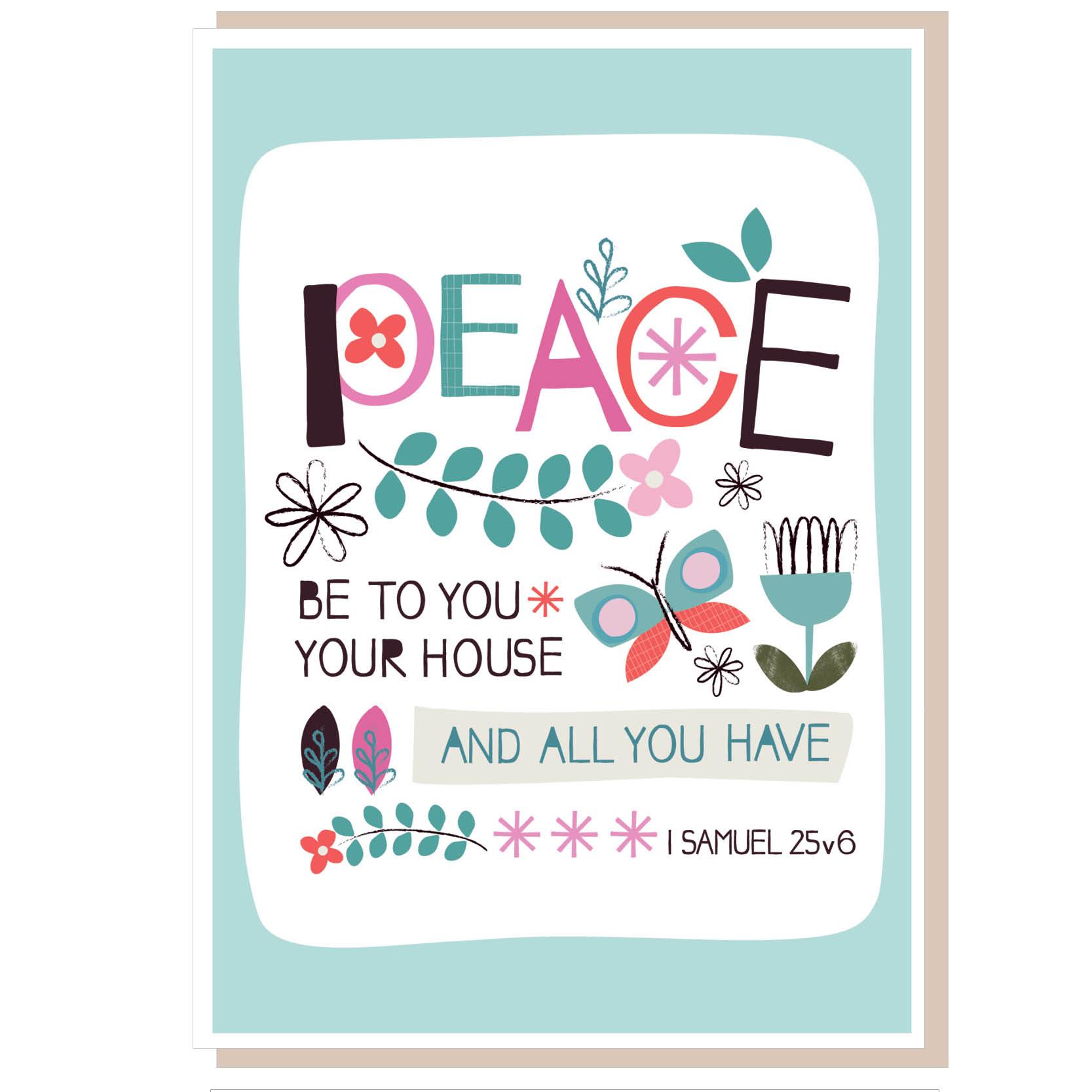 Peace be to you Greetings Card Free Delivery when you spend £10