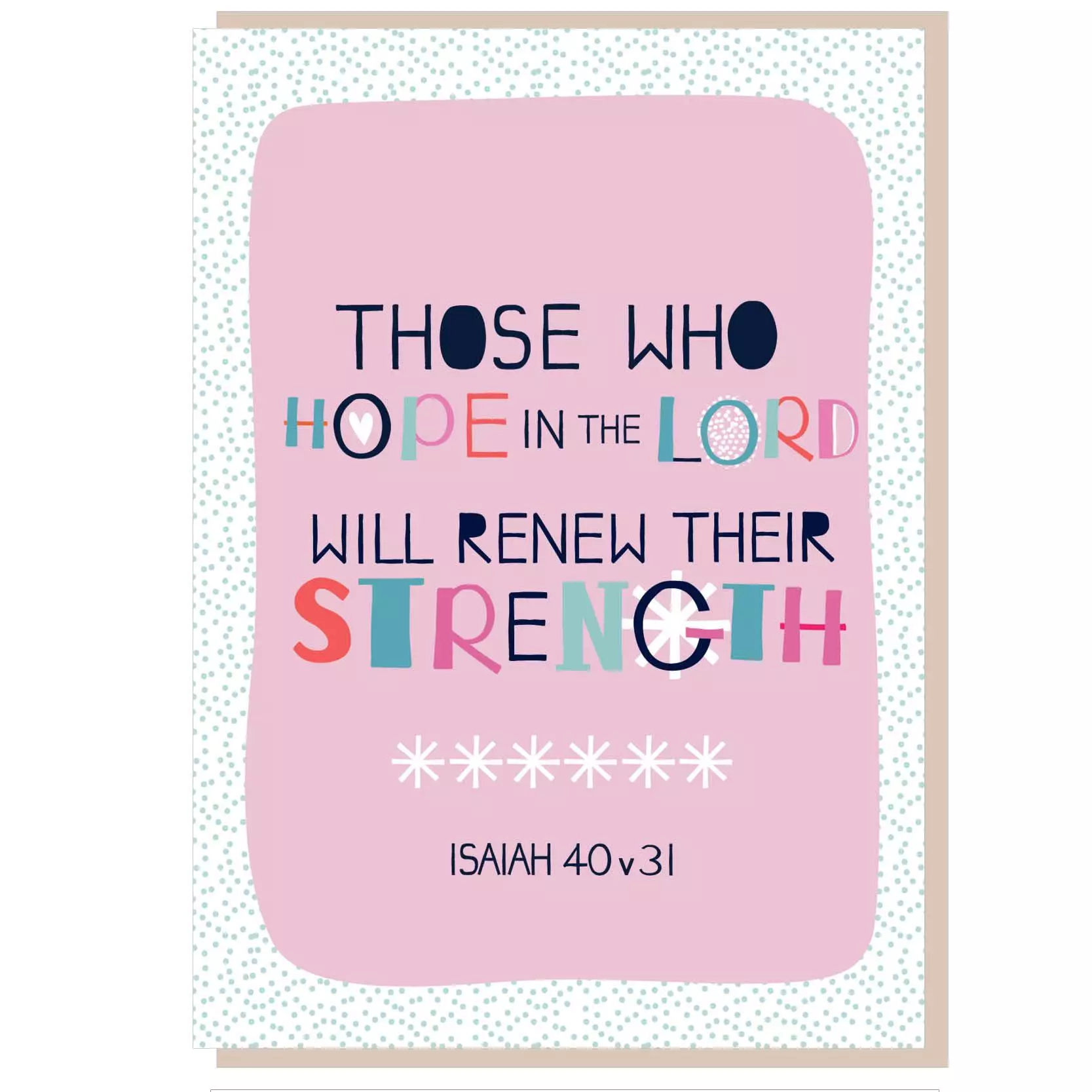 Those who hope in the Lord Greetings Card
