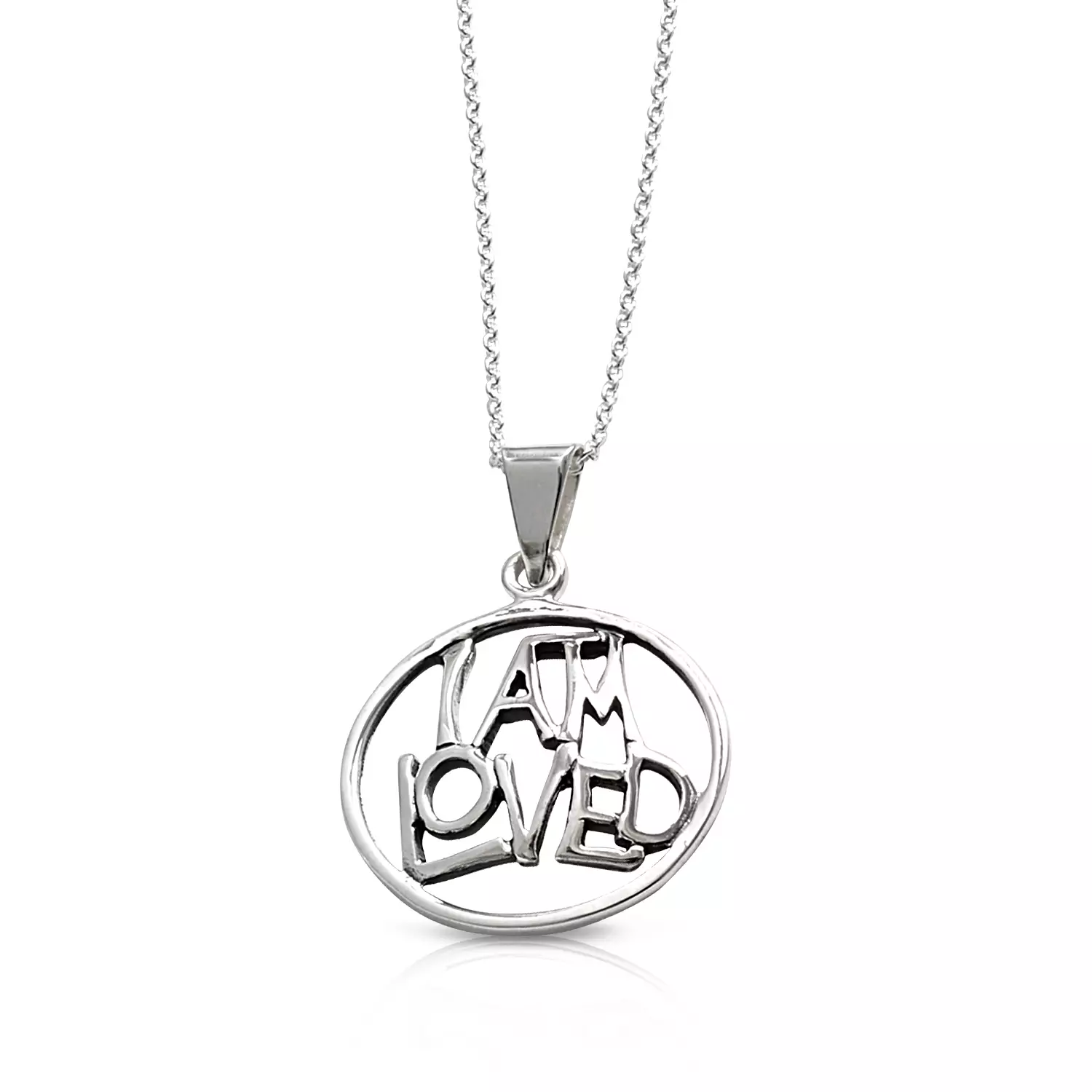 Sterling silver 'I AM LOVED' Pendant