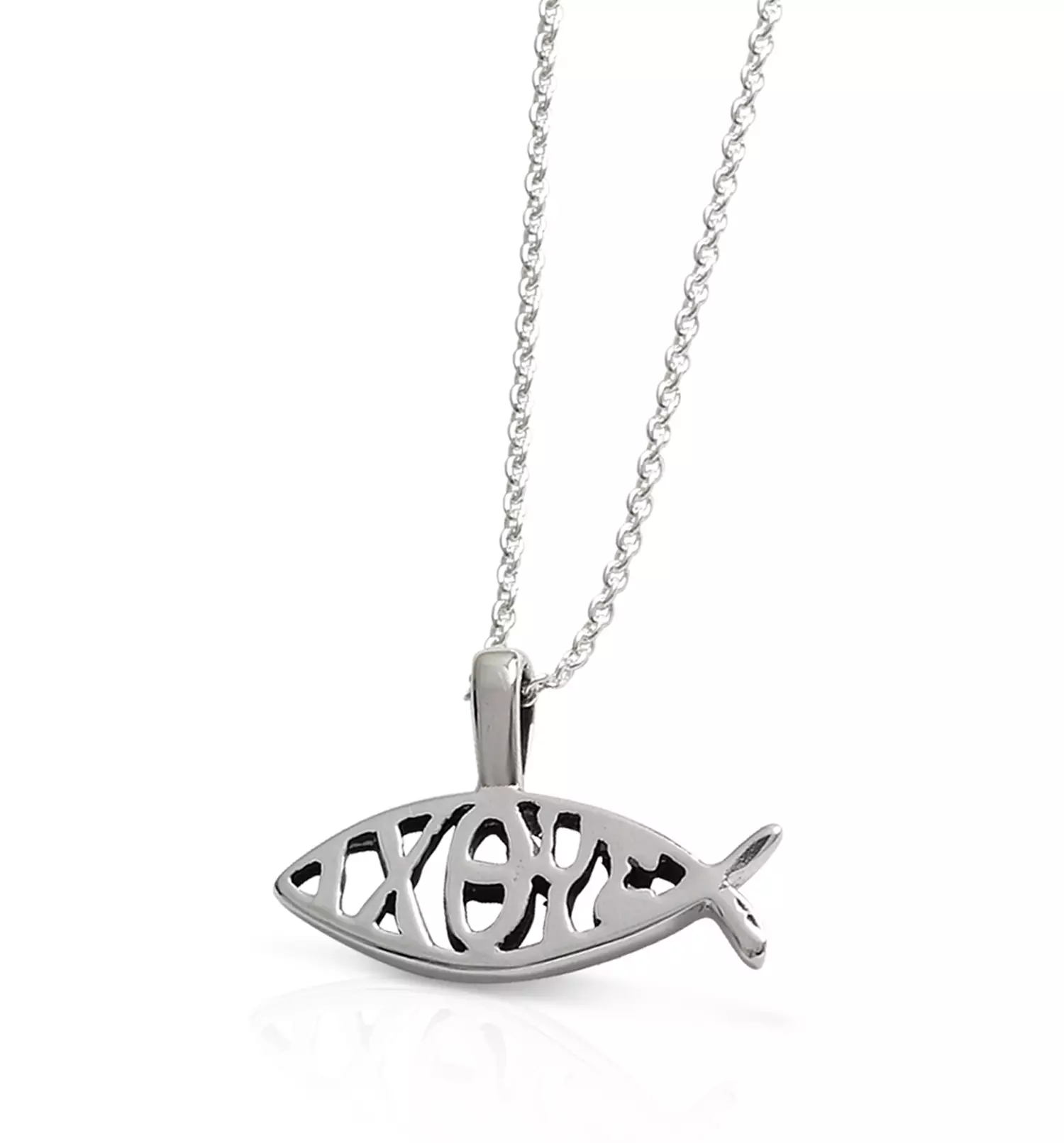 Sterling silver Fish and Ixoye Pendant