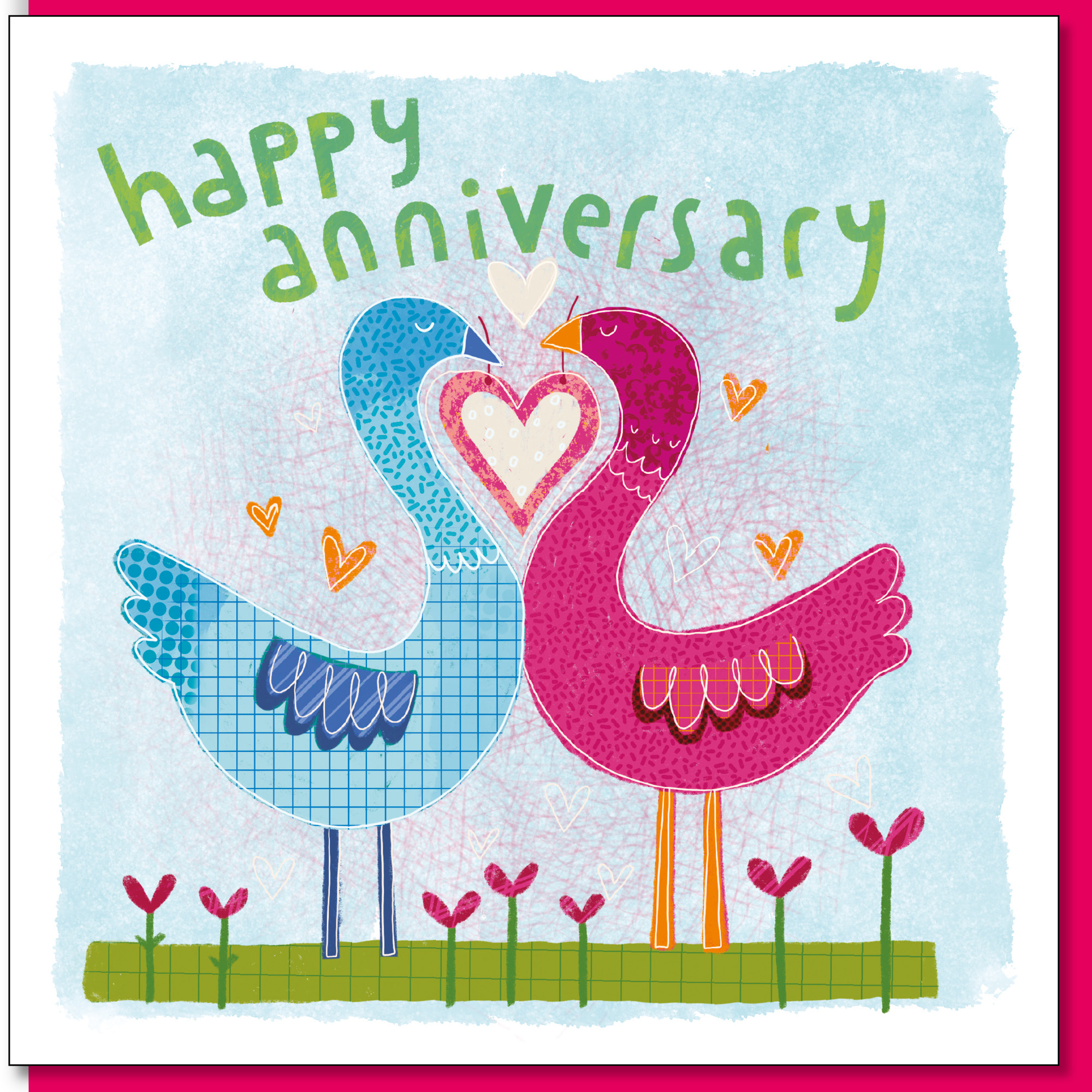 Anniversary Swans Greetings Card