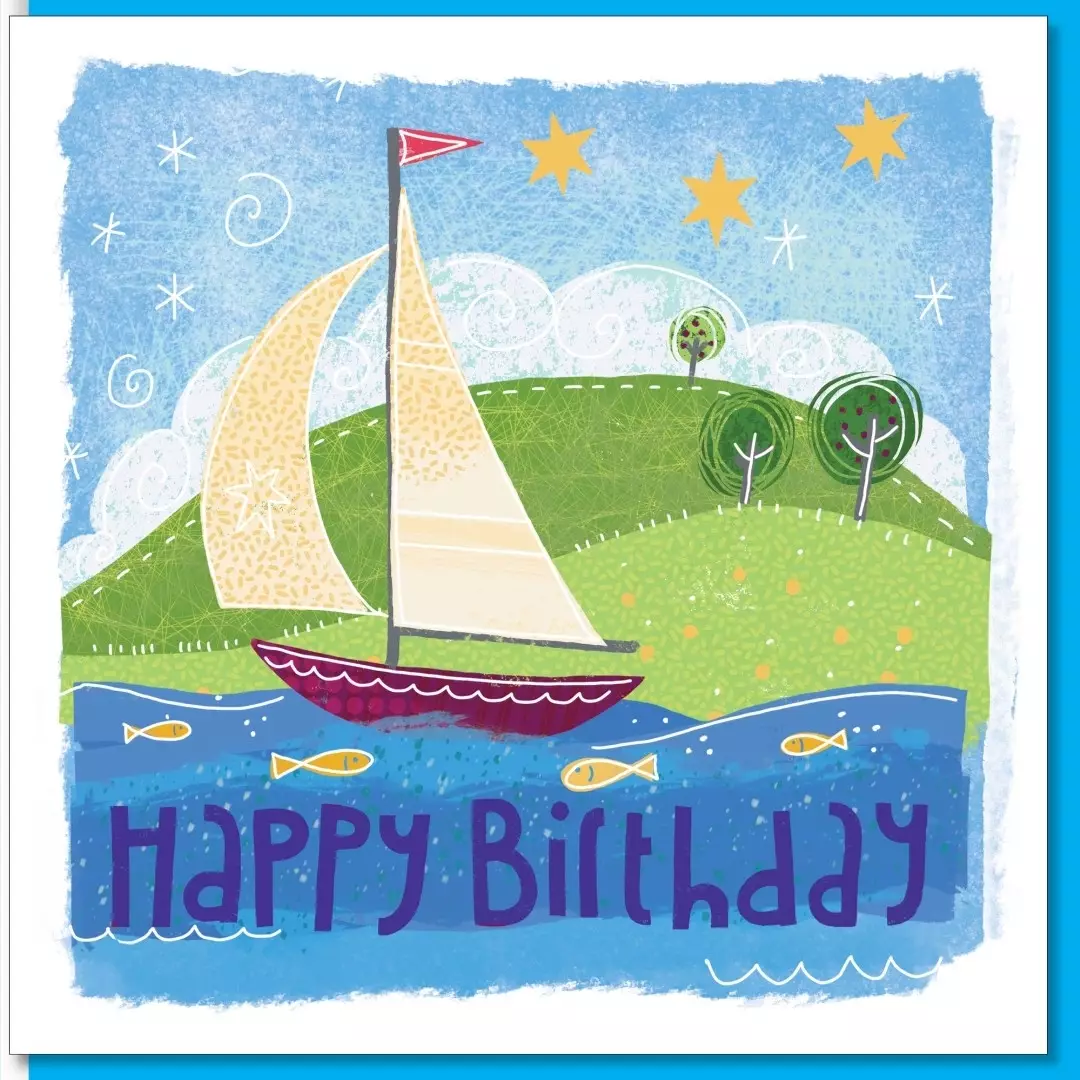 Birthday at sea Greetings Card