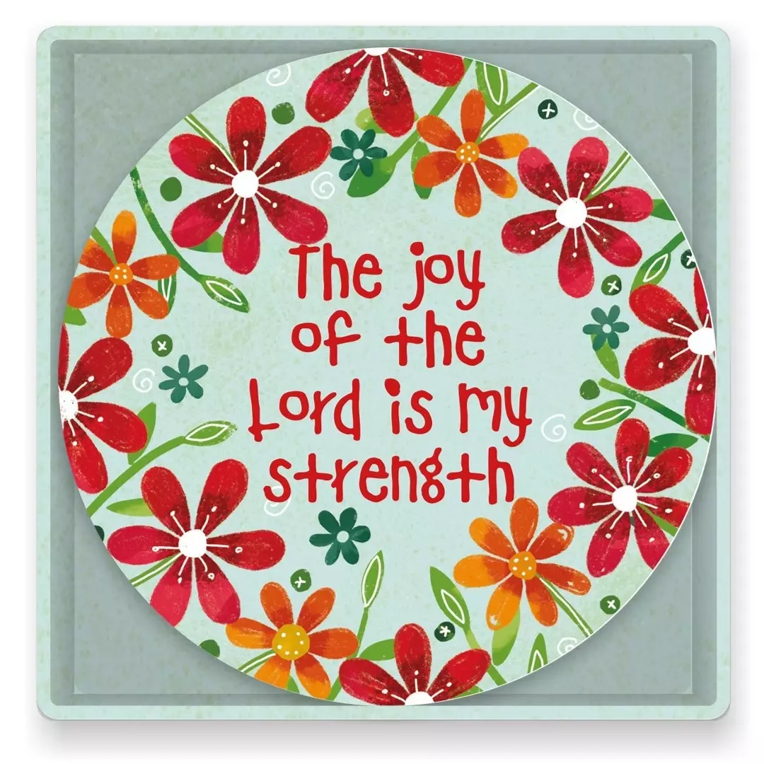 The Joy of the Lord - set of 4 ceramic coasters in gift box