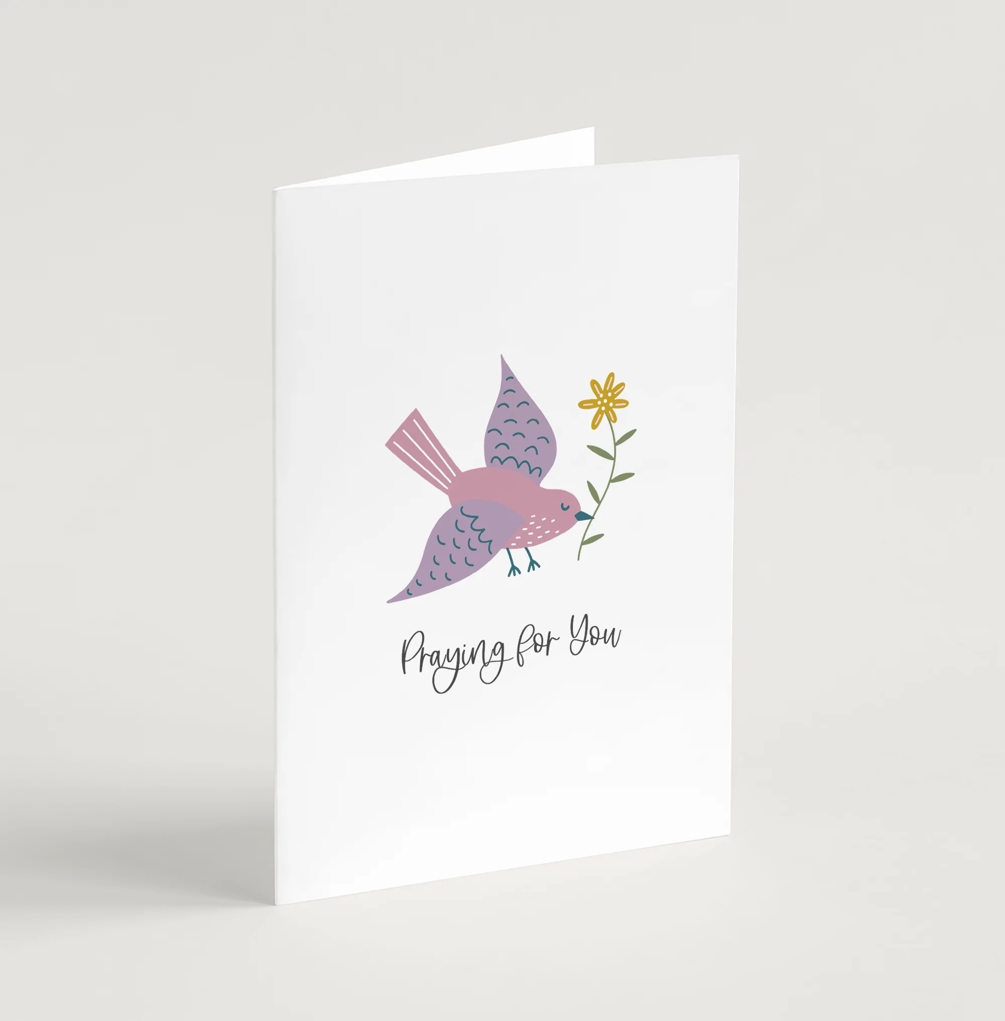 'Praying for You' (Birds of Joy) with bible verse A6 Greeting Card